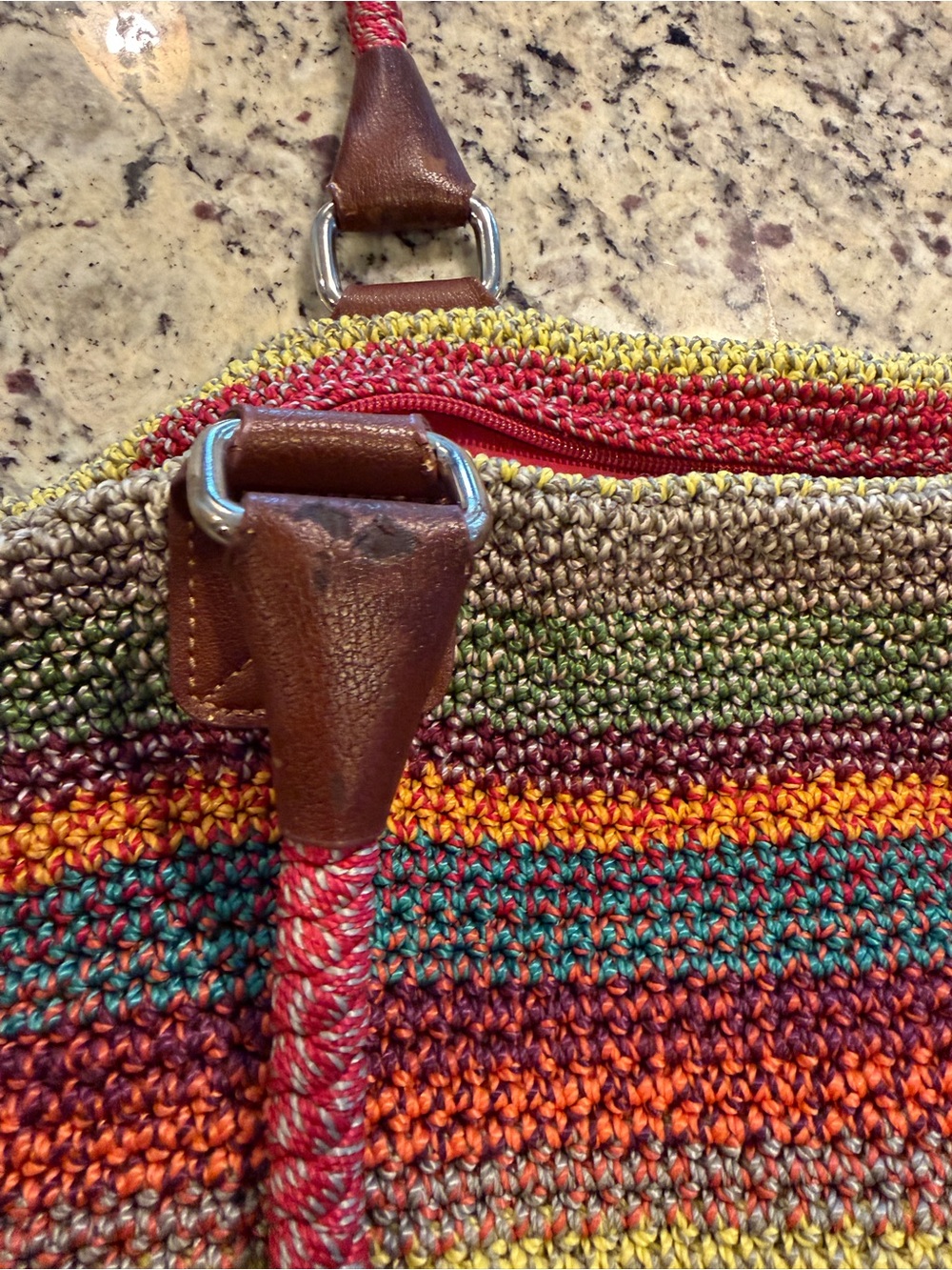 The Sak Multicolor Striped Tote - Red, Olive & Rust - Picture 8 of 8